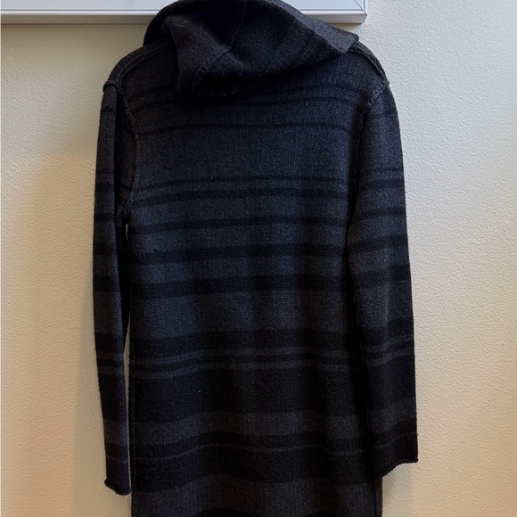 Vince Textured grey blue sweater Coat - Picture 4 of 7